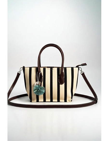 Bolso Martina Rayas Negro - Imagen 1