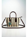 Bolso Martina Rayas Negro