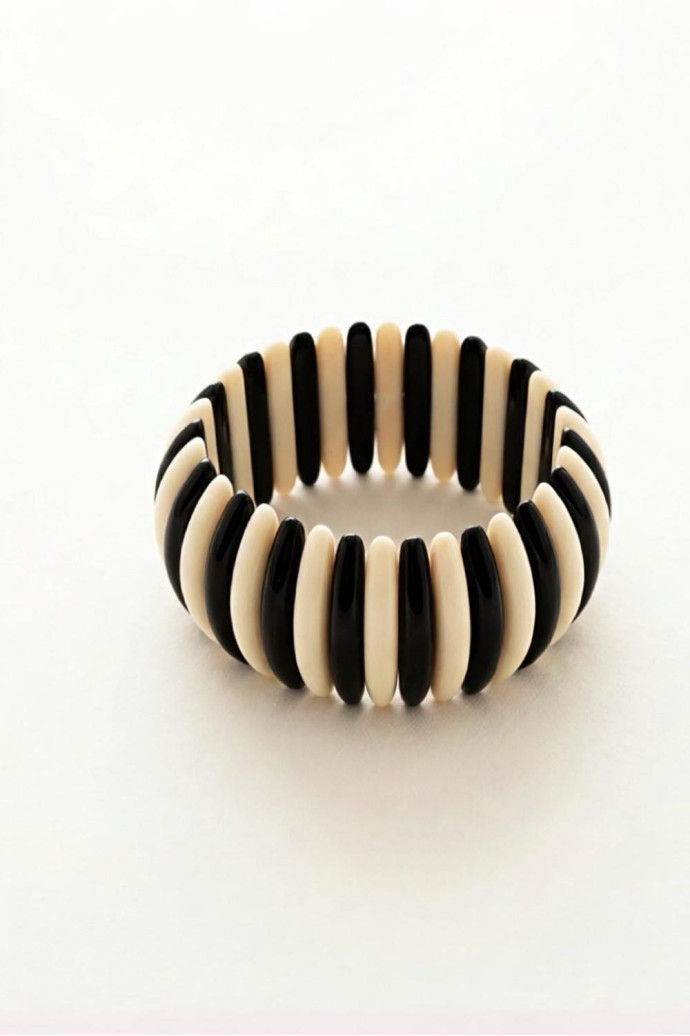 Pulsera Elástica Mármol Rojo - Imagen 1