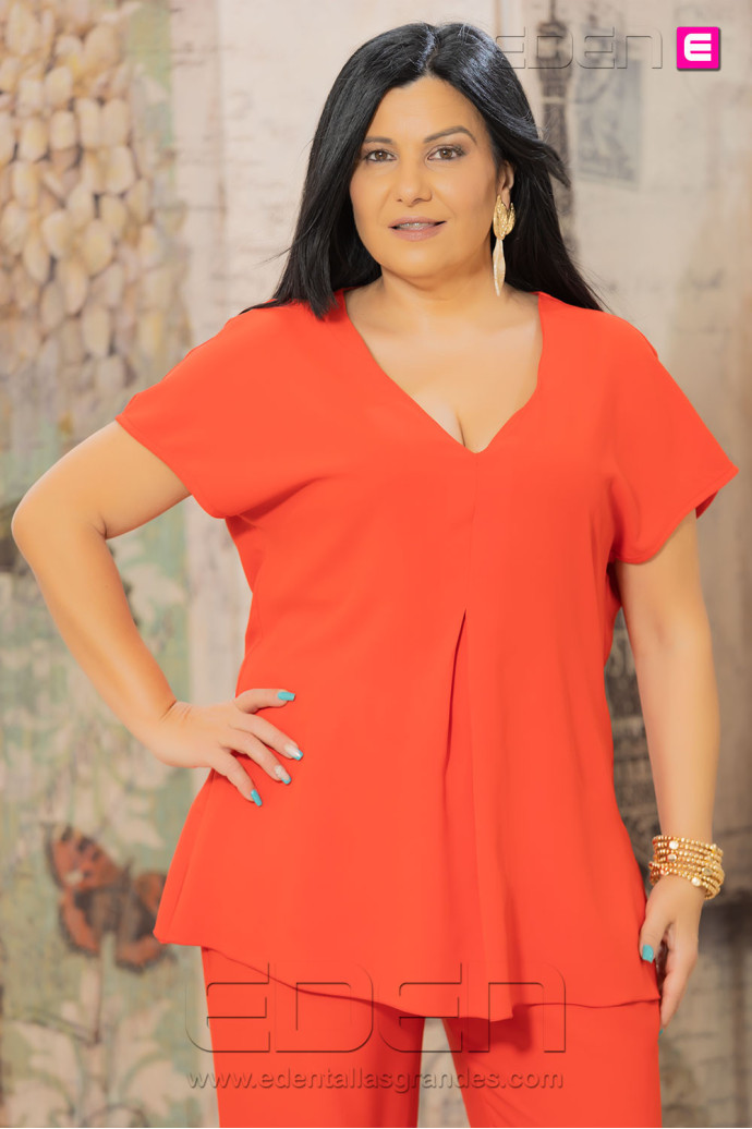 Blusa Satin Rubí Flow Indra - Imagen 1