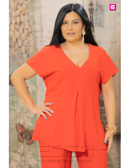 Blusa Satin Rubí Flow Indra - Imagen 1