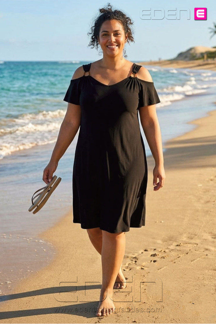 Vestido Tanger Negro Con Alma - Imagen 1