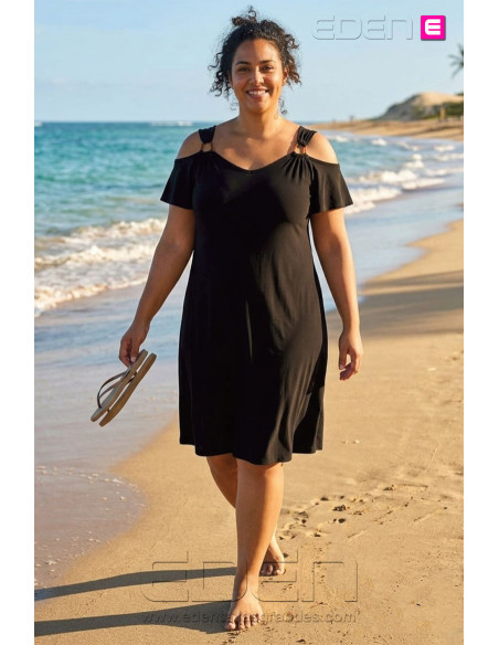 Vestido Tanger Negro Con Alma - Imagen 1