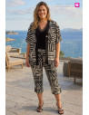 Pantalón Capri Italia Zebra Chic Con Alma