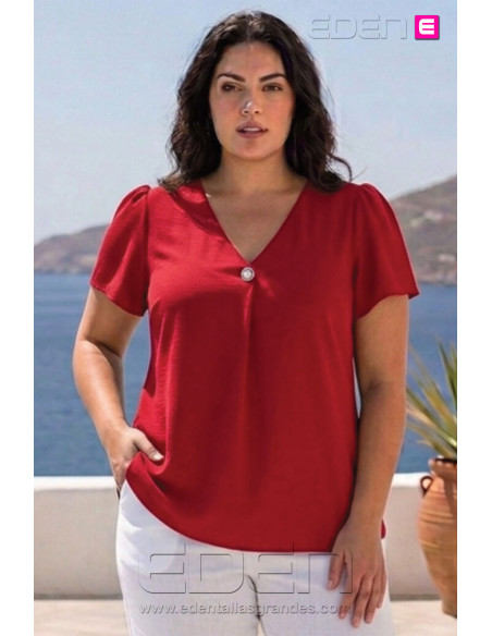 blusa Lleida Rojo Con Alma - Imagen 1