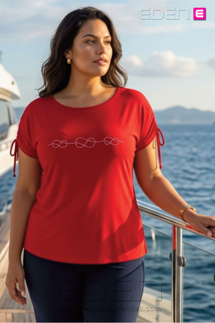 Camiseta Ceuta Rojo Con Alma - Imagen 1