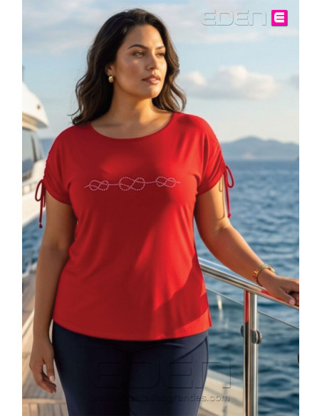 Camiseta Ceuta Rojo Con Alma - Imagen 1