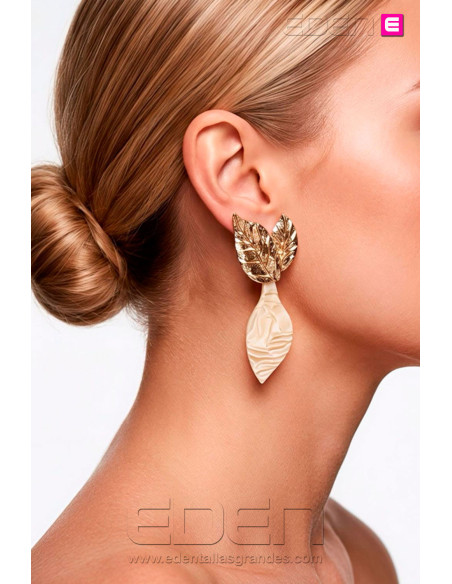 Pendientes Hoja de Nacar - Imagen 1