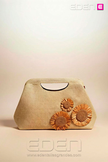 Bolso Cluth Moda Mimbre Girasoles - Imagen 1
