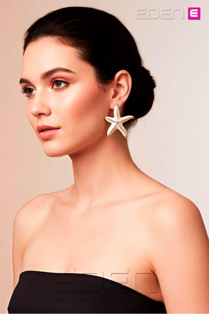 Pendientes Estrella De Mar Nacar - Imagen 1