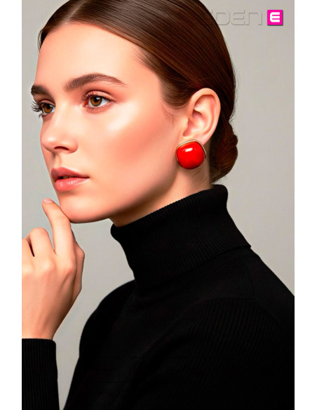 Pendientes Kolina Rojo - Imagen 1
