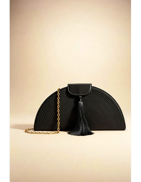 Bolso abanico  Negro - Imagen 1