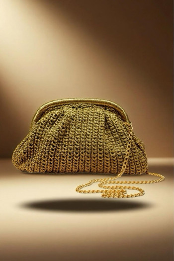 Bolso Cluth Moda Dorado - Imagen 1