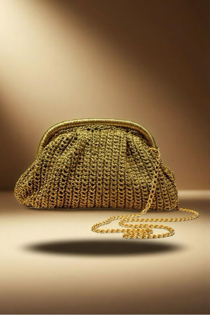 Bolso Cluth Moda Dorado - Imagen 1