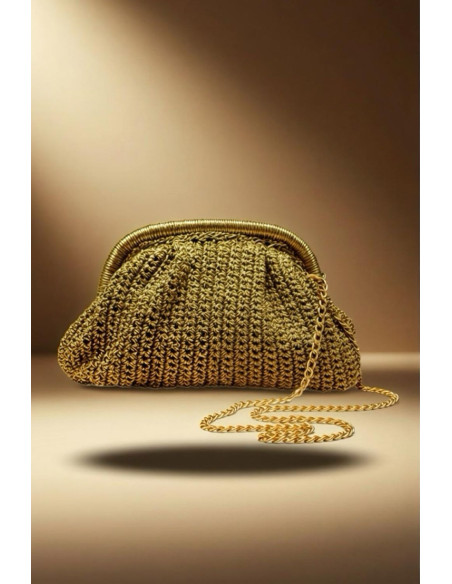 Bolso Cluth Moda Dorado - Imagen 1