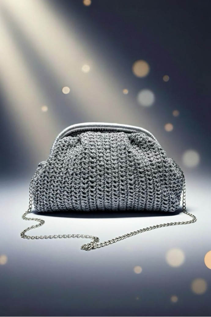 Bolso Cluth Moda Plateado - Imagen 1