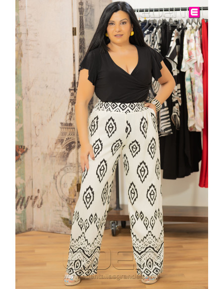 Pantalón Tribal Luxe Fondo Blanco - Imagen 2