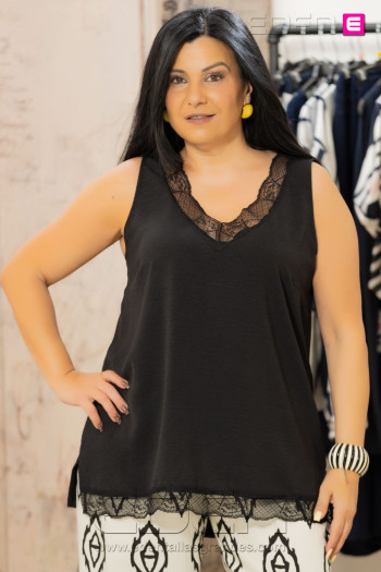 Top Puntilla Negro Anvito - Imagen 1