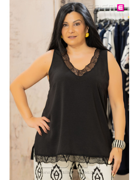 Top Puntilla Negro Anvito - Imagen 1