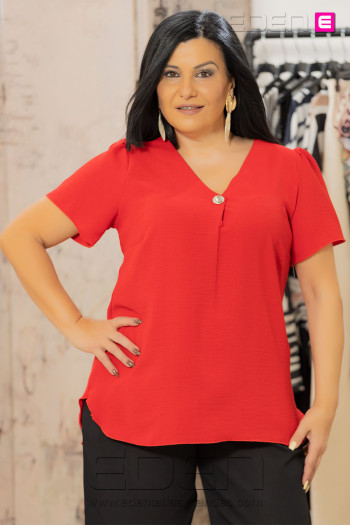 blusa Lleida Rojo Con Alma - Imagen 1