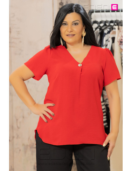 blusa Lleida Rojo Con Alma - Imagen 1