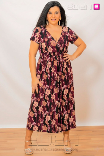 Vestido Nerea Estampado Malva Velika - Imagen 1