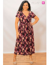 Vestido Nerea Estampado Malva Velika