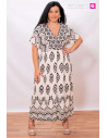 Vestido Tribal Luxe Fondo Blanco