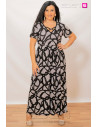 Vestido Luna Estampado Blanco Y Negro Velika