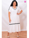 Vestido Pasamaneria Blanco Velika