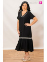 Vestido Pasamaneria Negro Velika