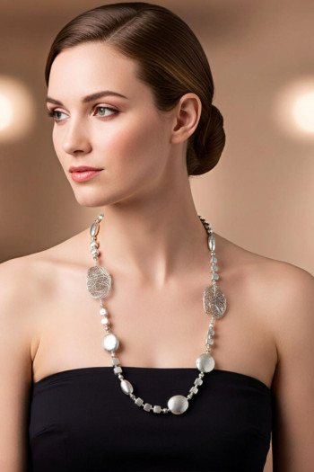 Collar Venecia Plateado - Imagen 1