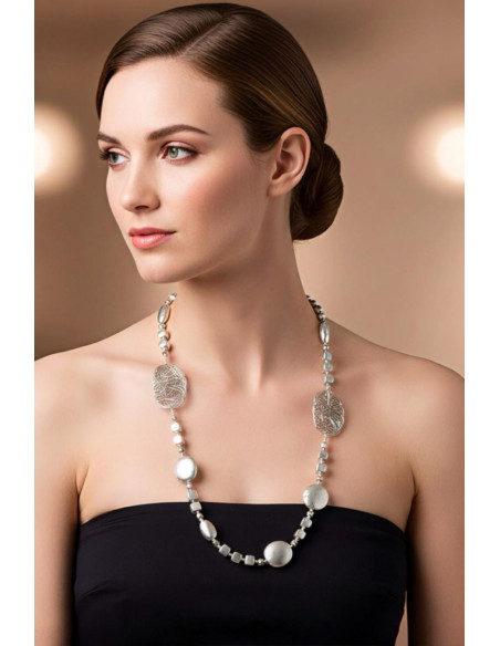 Collar Venecia Plateado - Imagen 1