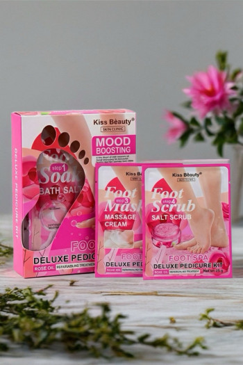 Kit Pedicura 4 en 1 Spa de Luxe para pies Aceite de Rosas - Imagen 1