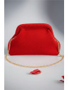 Bolso Cluth Moda Rojo