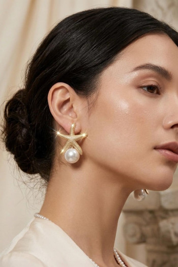 Pendientes Perla Estrella de Mar - Imagen 1