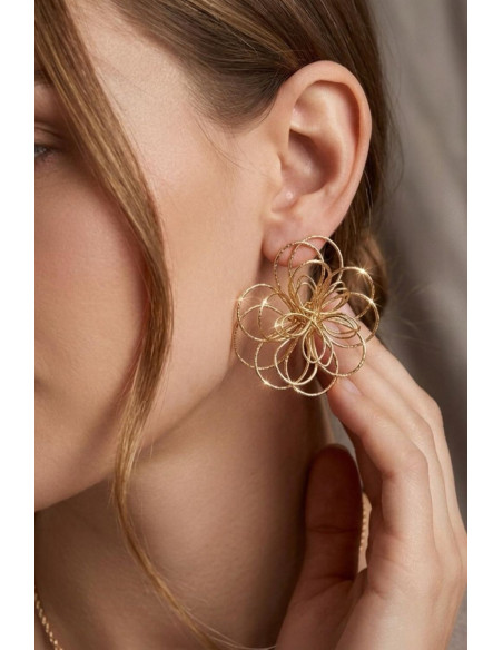 Pendientes Flor Dorada - Imagen 1