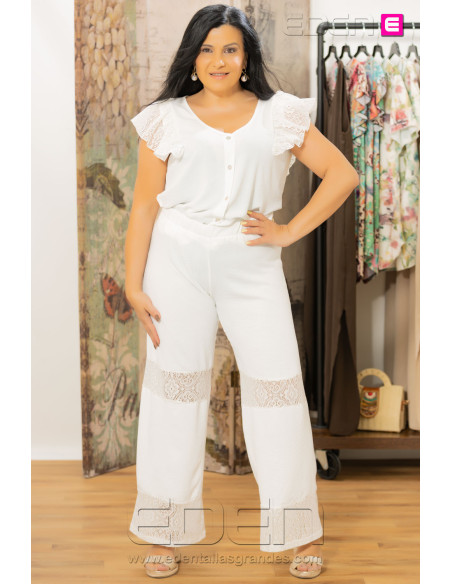 Pantalón Ibiza Blanco Con Alma - Imagen 2