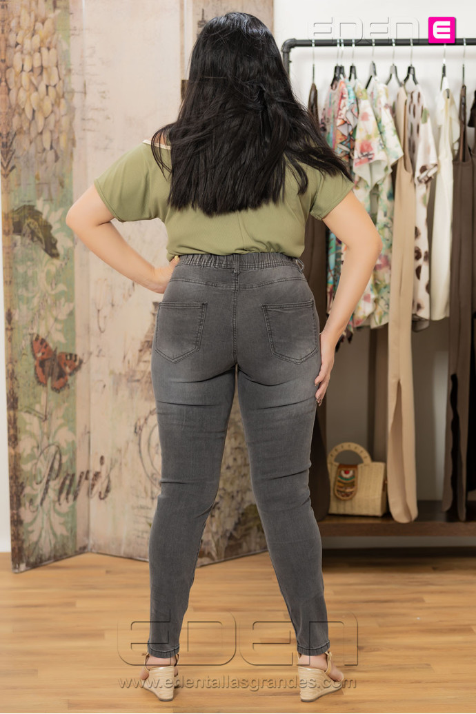 Jeggins Tejano Negro desgastado Anvito - Imagen 3