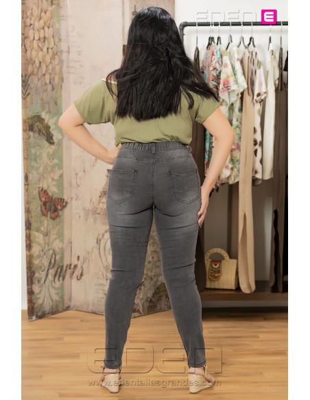 Jeggins Tejano Negro desgastado Anvito - Imagen 3