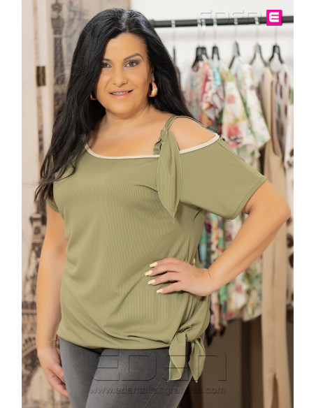 Camiseta Gijón Kaki Con Alma - Imagen 2