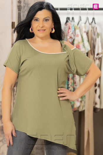 Camiseta Gijón Kaki Con Alma - Imagen 1