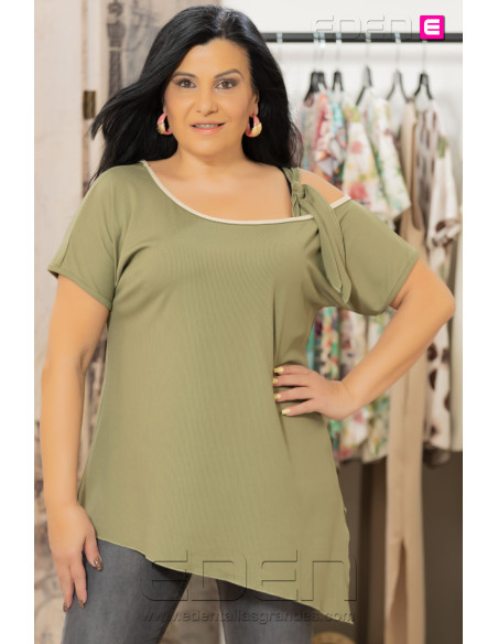 Camiseta Gijón Kaki Con Alma - Imagen 1