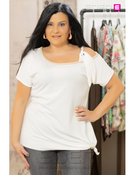 Camiseta Gijón Blanco Con Alma - Imagen 1