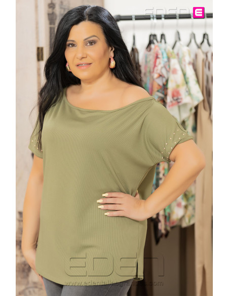 Camiseta Tiara Kaki Con Alma - Imagen 2
