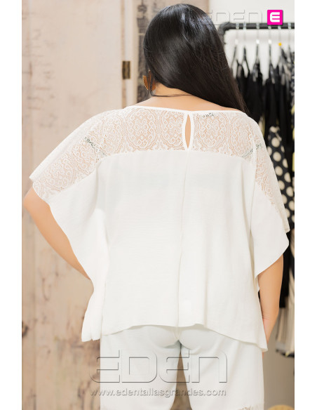 Blusa Pañuelo Georgia Blanco Con Alma - Imagen 3