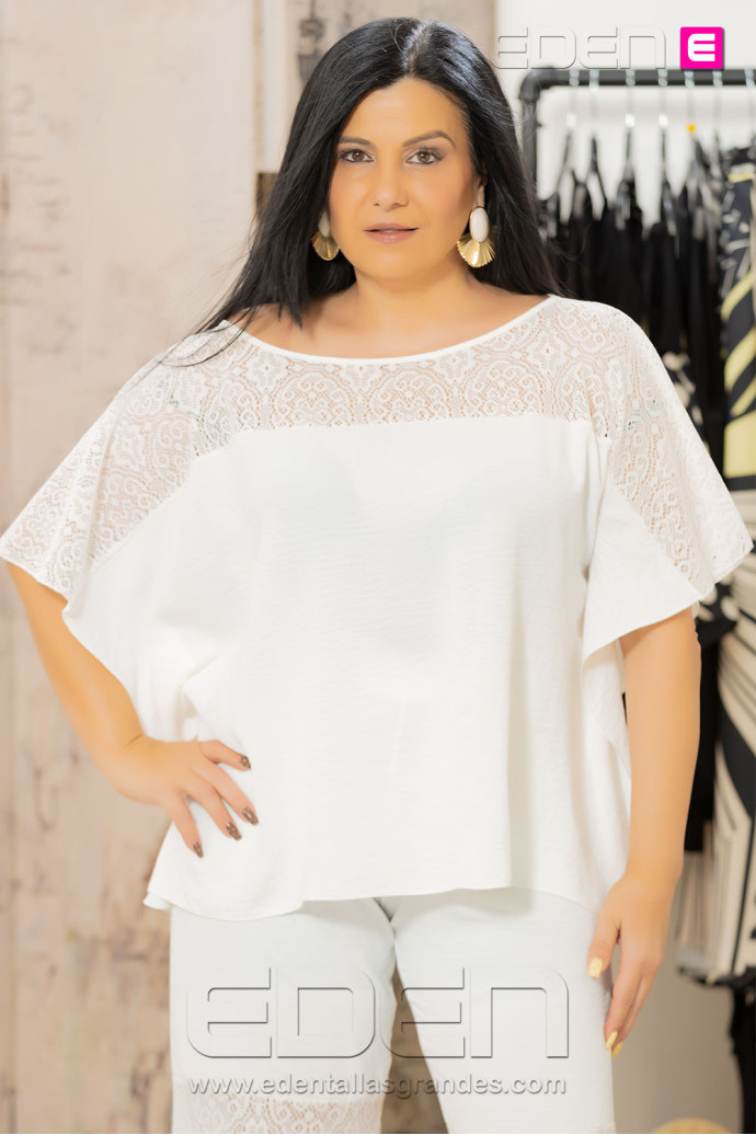 Blusa Pañuelo Georgia Blanco Con Alma - Imagen 1