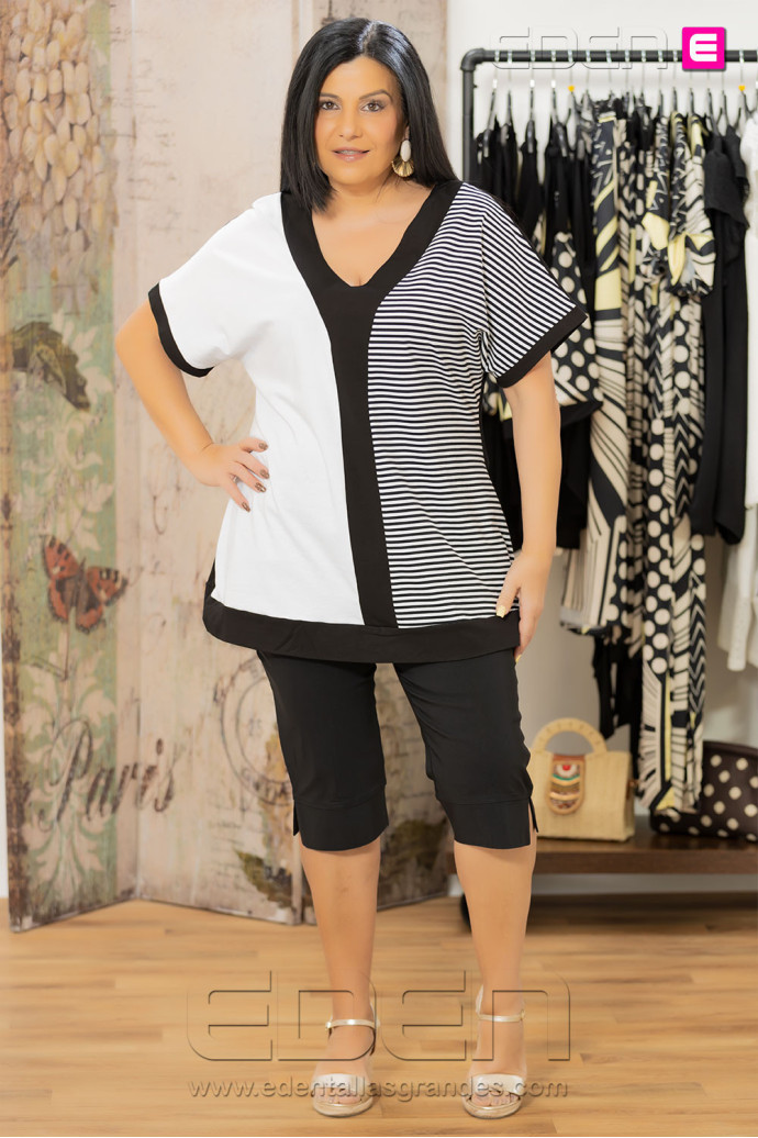 Leggins Pirata Bengalina Negro Velika - Imagen 1