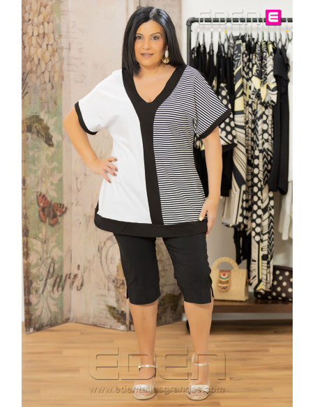 Leggins Pirata Bengalina Negro Velika - Imagen 1