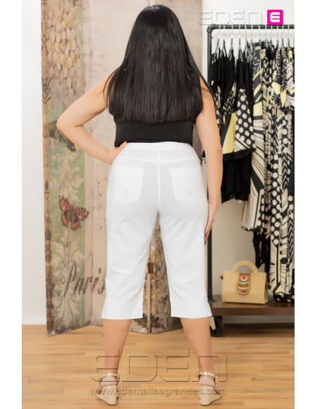 Leggins Pirata Bengalina Blanco Velika - Imagen 3
